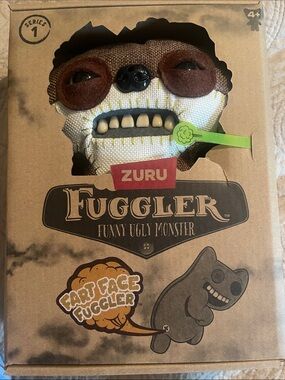 ZURU Fuggler Kids Plush Monster Toy in White and Brown